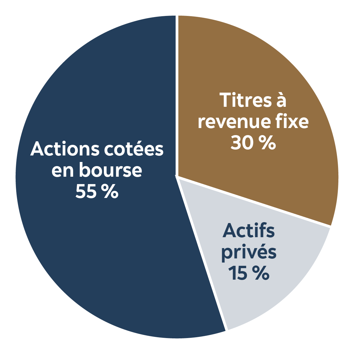 Plan financial pie chart